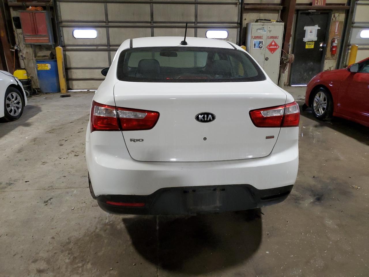 2014 KIA Rio VIN KNADM4A32E6382362 Copart auction photo, front end / minor dent/scratches damage thumbnail 6