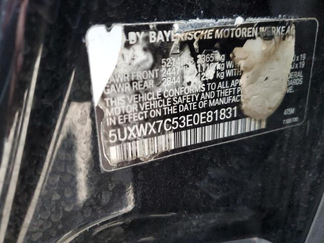 2014 BMW X3 VIN 5UXWX7C53E0E81831 Copart auction photo, side damage thumbnail 13