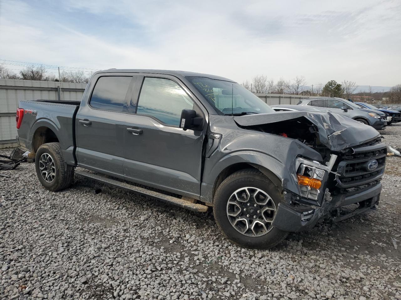2021 Ford F-150 VIN 1FTFW1E55MFA56313 Copart auction photo, front end / side damage thumbnail 4
