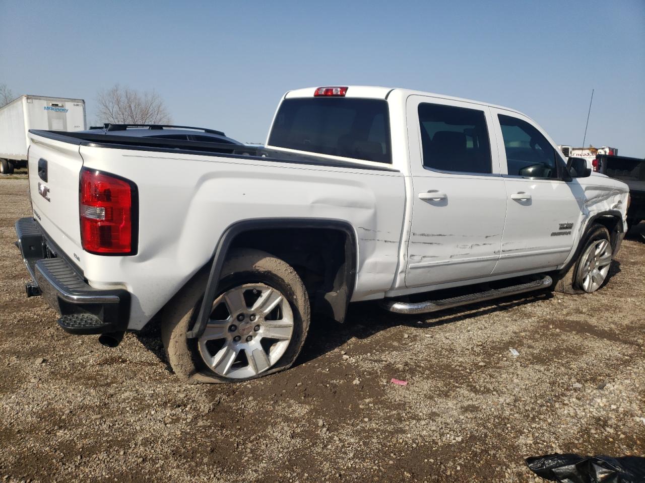 2014 GMC Sierra VIN 3GTP1UEC5EG103455 Copart auction photo, front end / side damage thumbnail 3