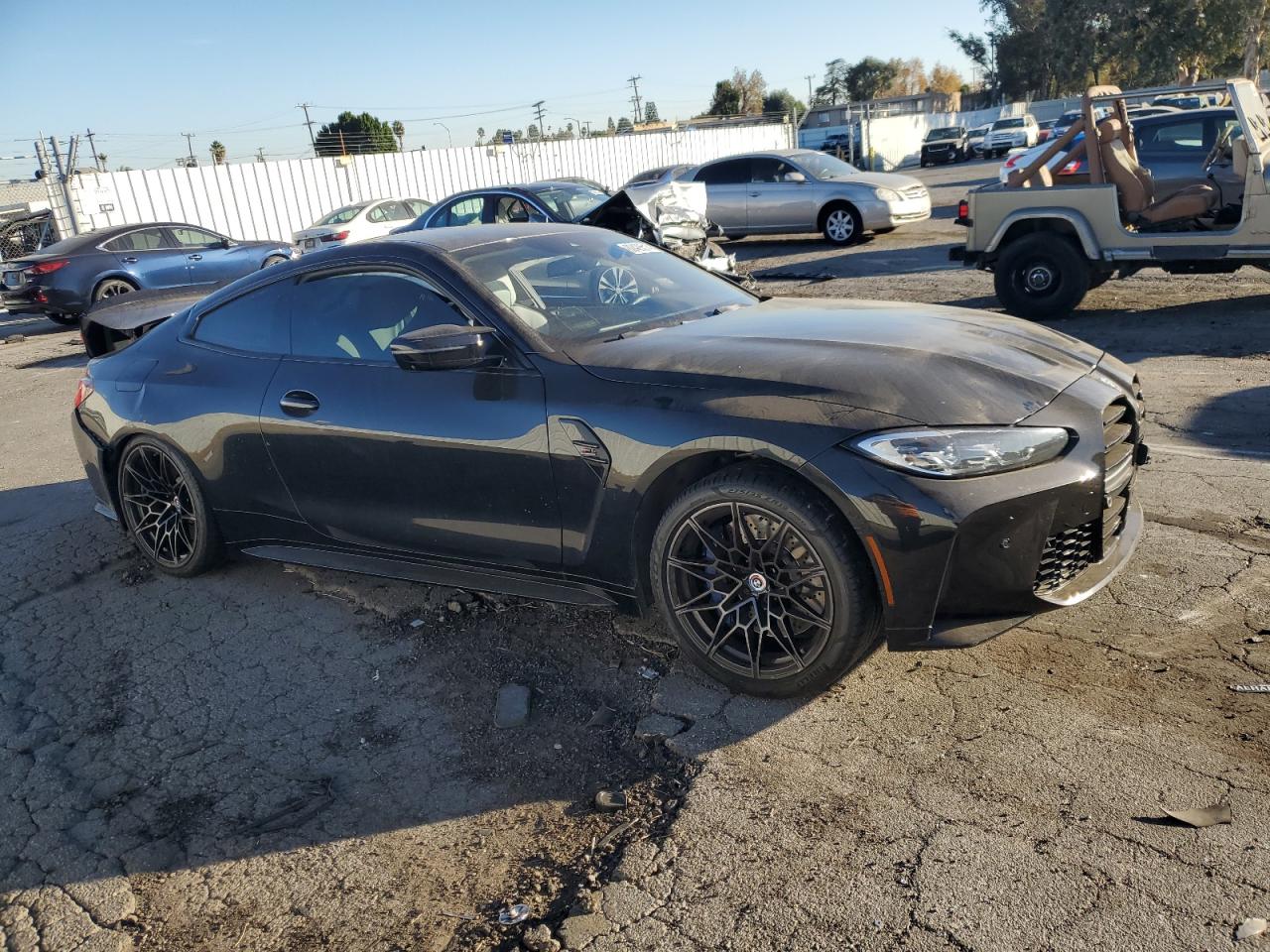 2023 BMW M4 VIN WBS33AZ09PCM29443 Copart auction photo, all over / undercarriage damage thumbnail 4