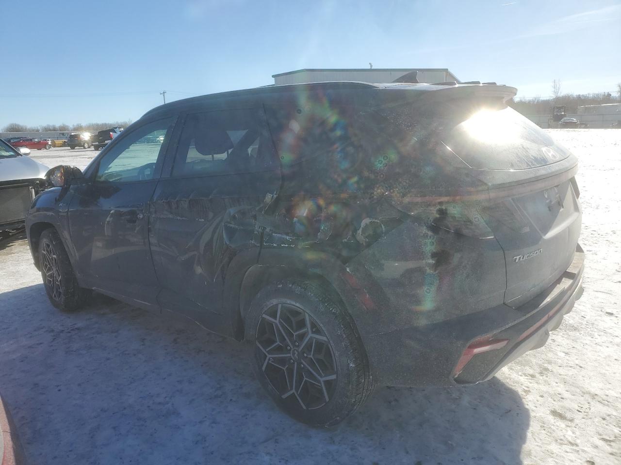 2022 Hyundai Tucson VIN KM8JFCAE8NU134247 Copart auction photo, side / rear end damage thumbnail 2