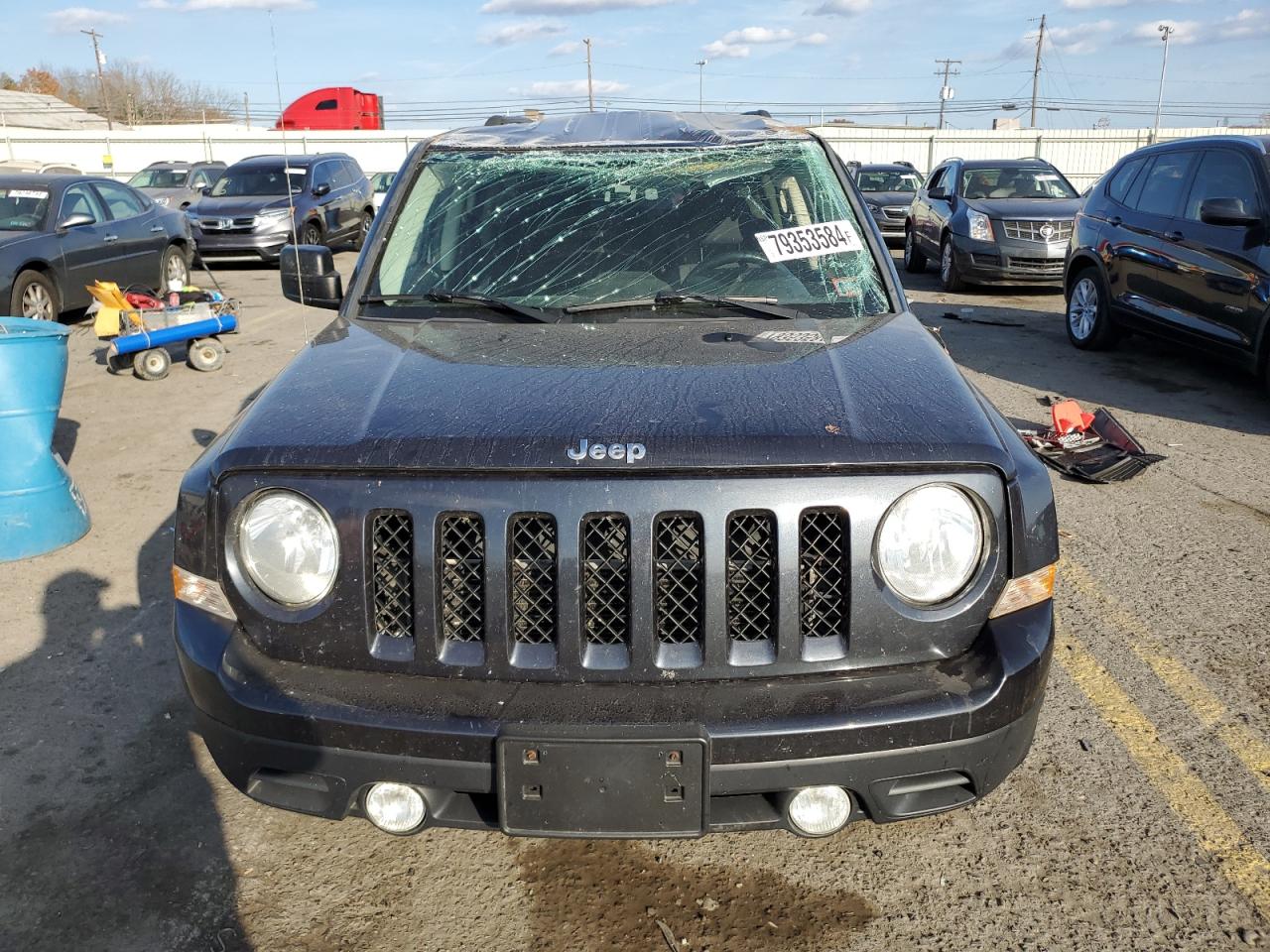 2014 Jeep Liberty (Patriot) VIN 1C4NJRFB6ED713792 Copart auction photo, top/roof / side damage thumbnail 5
