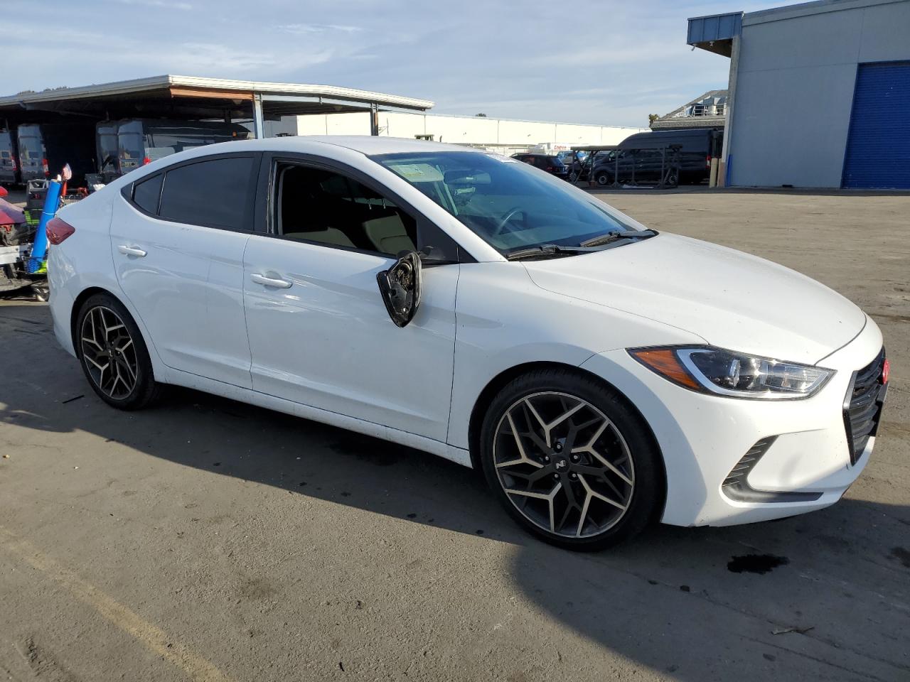 2018 Hyundai Elantra VIN 5NPD84LF3JH303943 Copart auction photo, vandalism damage thumbnail 4