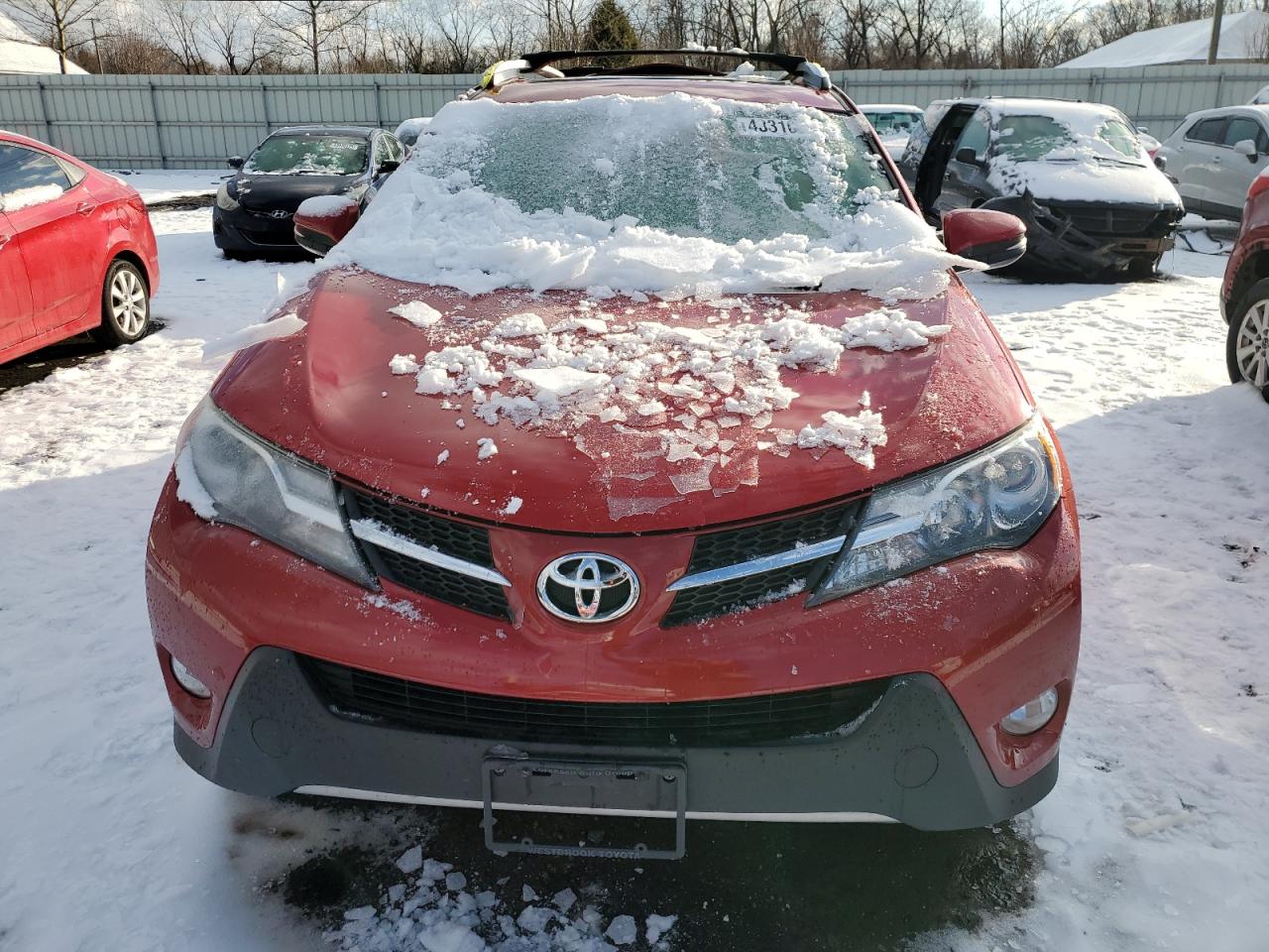 2015 Toyota RAV 4 VIN 2T3DFREV9FW347842 Copart auction photo, top/roof damage thumbnail 5