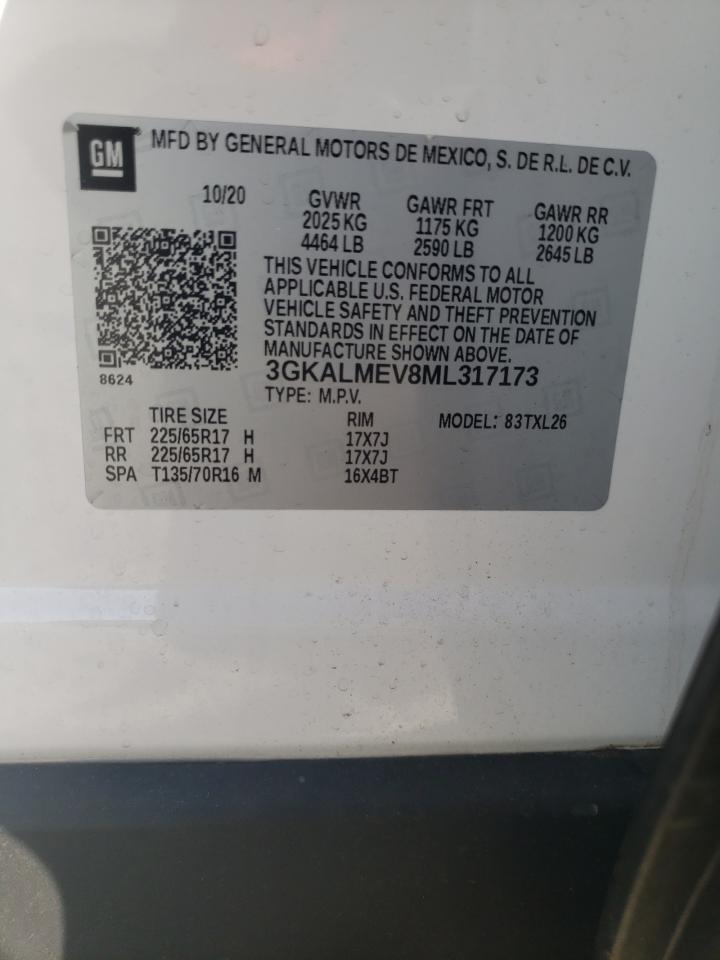 2021 GMC Terrain VIN 3GKALMEV8ML317173 Copart auction photo, front end / rear end damage thumbnail 15