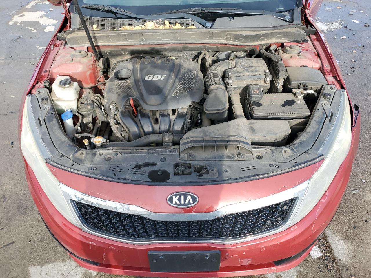 2012 KIA Optima VIN 5XXGN4A74CG006647 Copart auction photo, side / front end damage thumbnail 11
