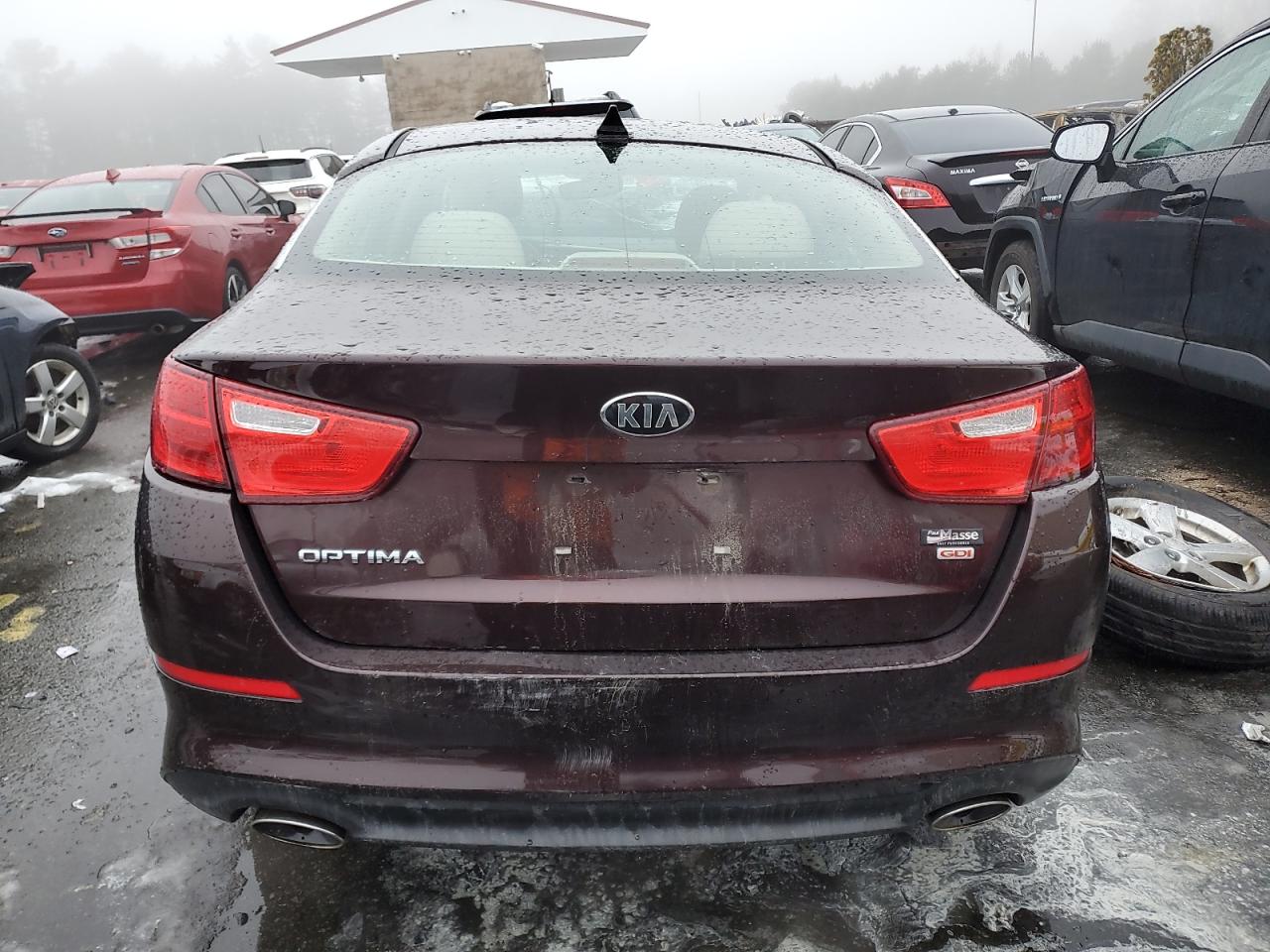 2015 KIA Optima VIN 5XXGM4A73FG456619 Copart auction photo, front end / side damage thumbnail 6