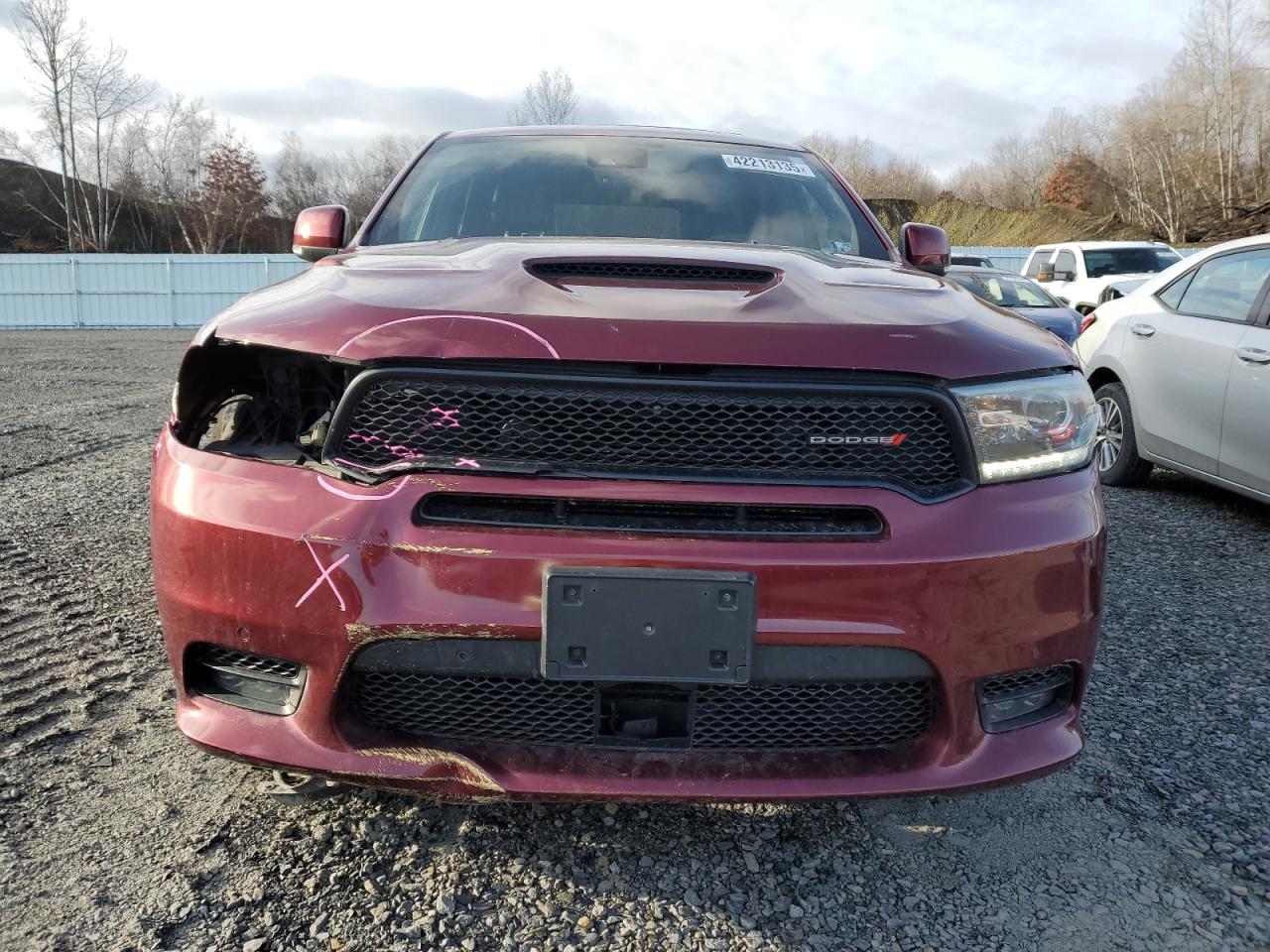 2018 Dodge Durango VIN 1C4SDJCT7JC222334 Copart auction photo, front end / minor dent/scratches damage thumbnail 5