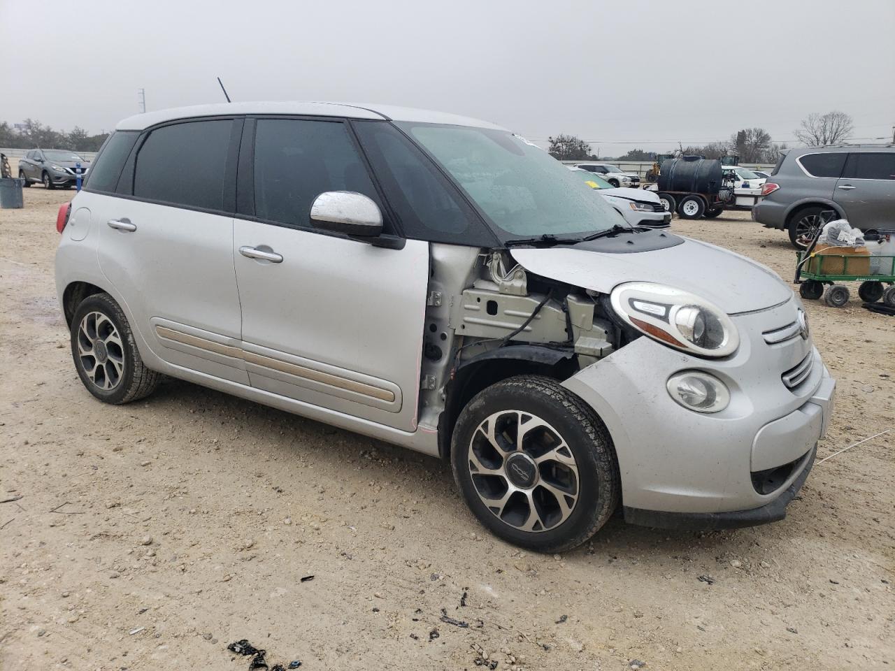2014 Fiat 500 VIN ZFBCFACH9EZ017436 Copart auction photo, front end / side damage thumbnail 4