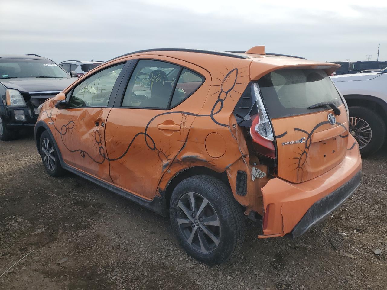 2018 Toyota Prius VIN JTDKDTB30J1605671 Copart auction photo, side / rear end damage thumbnail 2