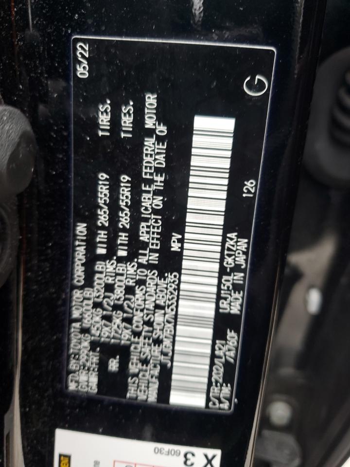 2022 Lexus GX VIN JTJGM7BX7N5332935 Copart auction photo, front end damage thumbnail 13