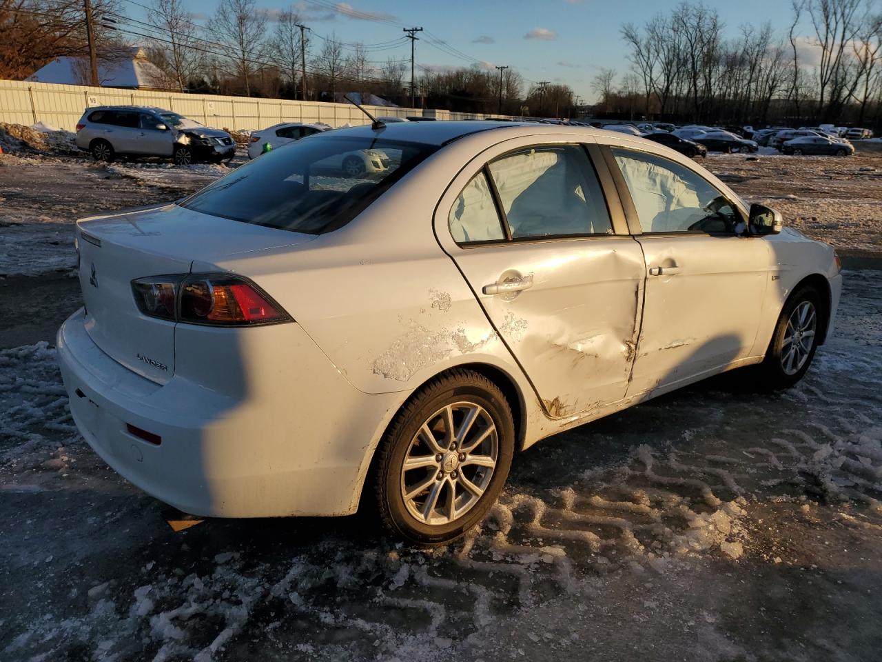 2016 Mitsubishi Lancer VIN JA32V2FW5GU004533 Copart auction photo, side damage thumbnail 3