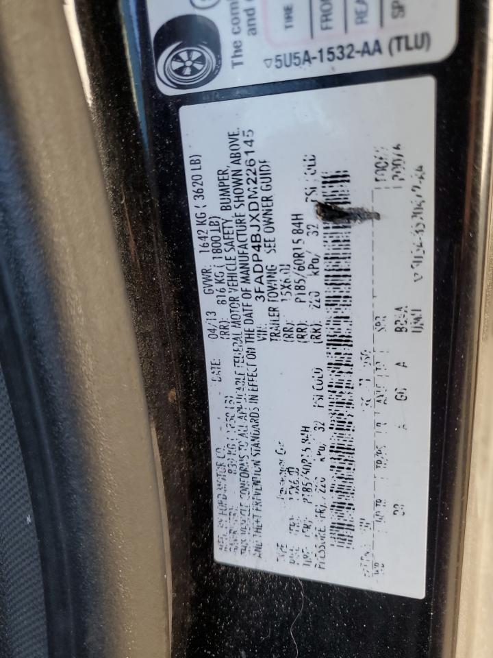 2013 Ford Fiesta VIN 3FADP4BJXDM226145 Copart auction photo, front end / side damage thumbnail 12