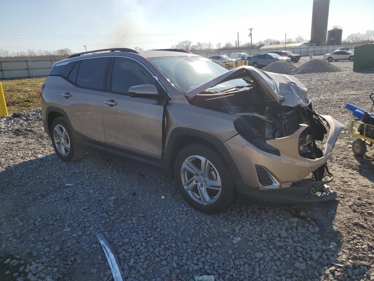 2018 GMC Terrain VIN 3GKALMEV4JL403835 Copart auction photo, front end / side damage thumbnail 4