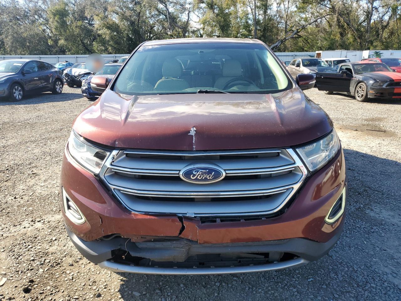 2015 Ford Edge VIN 2FMTK3J99FBB04186 Copart auction photo, front end damage thumbnail 5