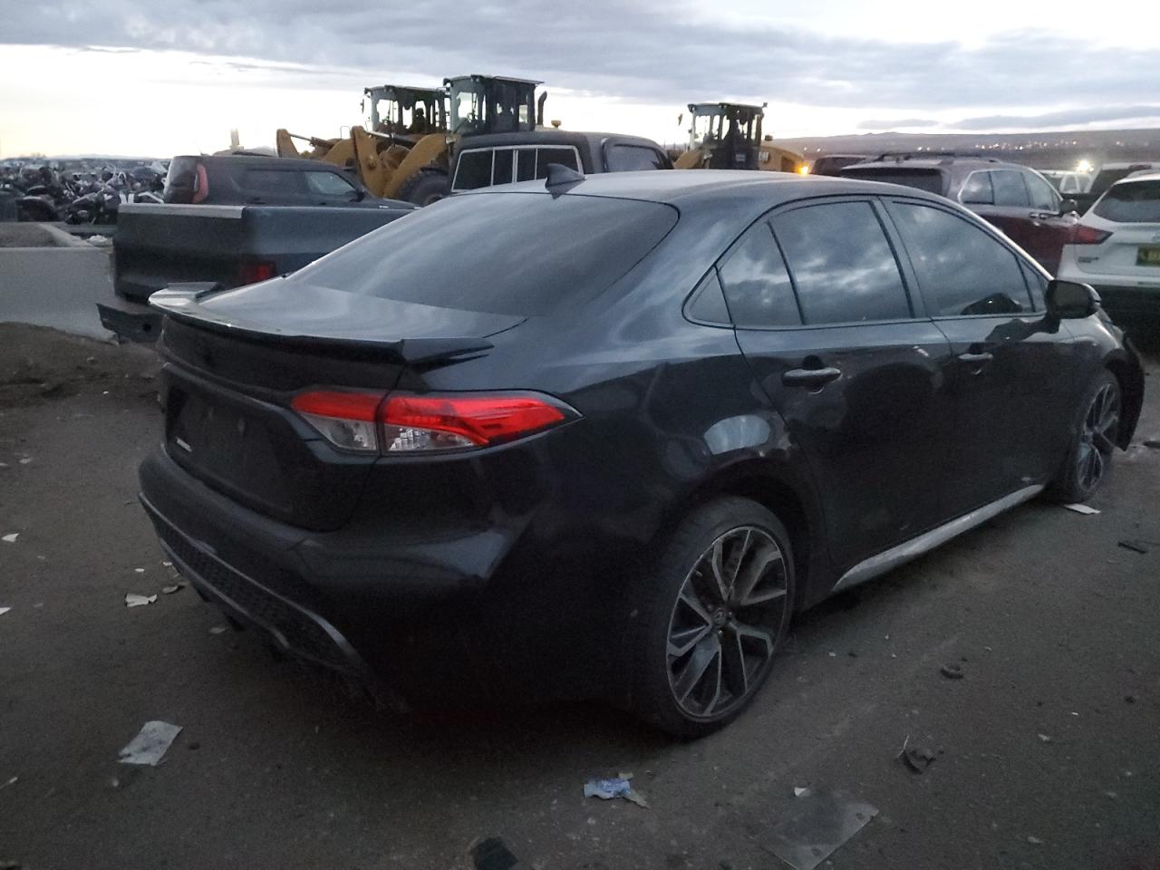 2022 Toyota Corolla VIN JTDS4MCE8NJ099874 Copart auction photo, side / front end damage thumbnail 3