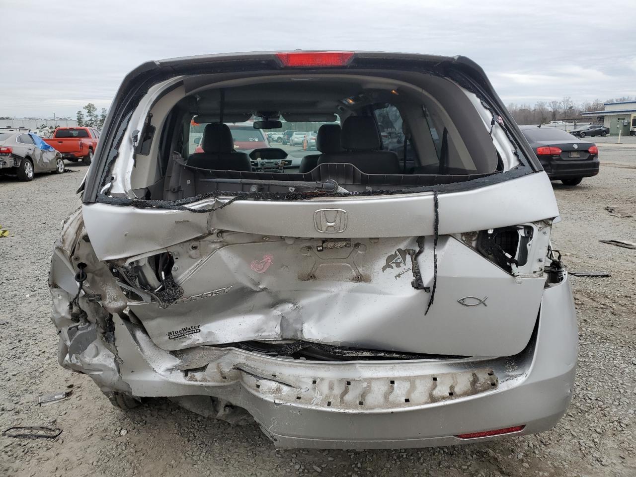 2014 Honda Odyssey VIN 5FNRL5H65EB063298 Copart auction photo, all over damage thumbnail 6