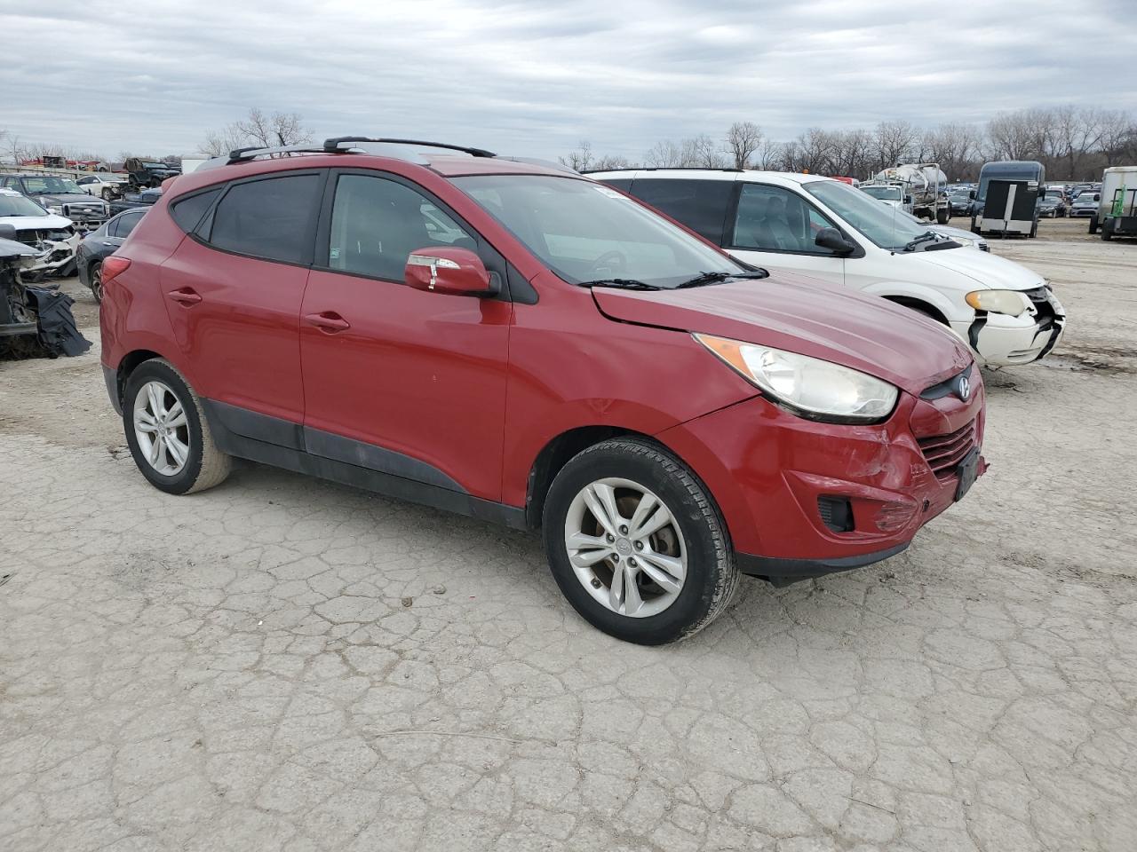 2012 Hyundai Tucson VIN KM8JU3AC5CU507259 Copart auction photo, front end / minor dent/scratches damage thumbnail 4