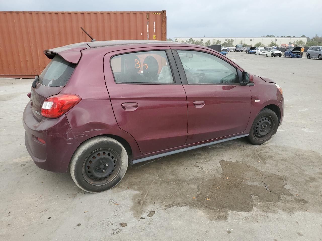 2019 Mitsubishi Mirage VIN ML32A3HJ3KH010615 Copart auction photo, front end / side damage thumbnail 3
