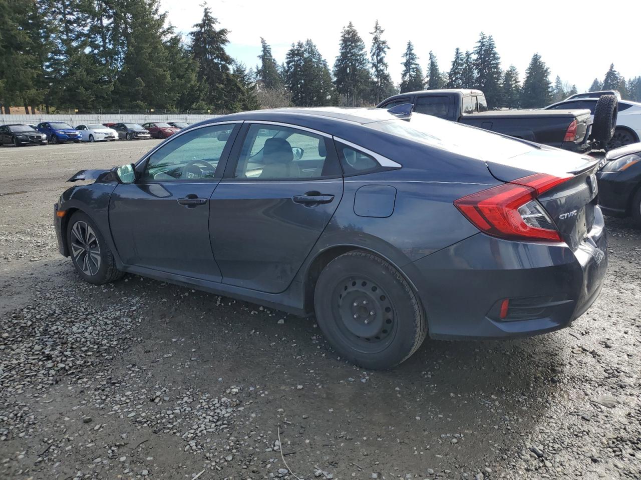2016 Honda Civic VIN 19XFC1F30GE221558 Copart auction photo, front end / rear end damage thumbnail 2