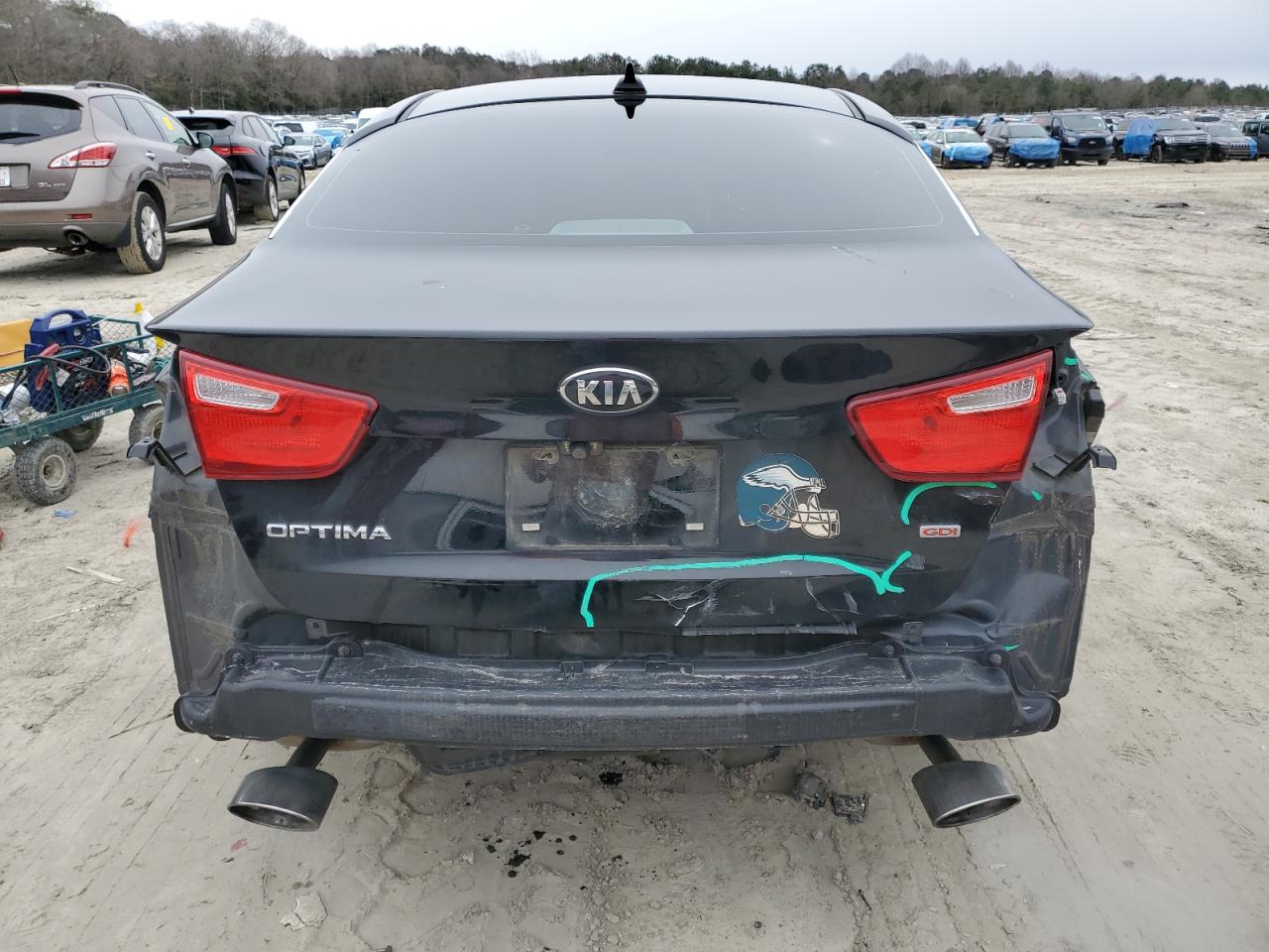 2014 KIA Optima VIN 5XXGM4A73EG320666 Copart auction photo, rear end damage thumbnail 6