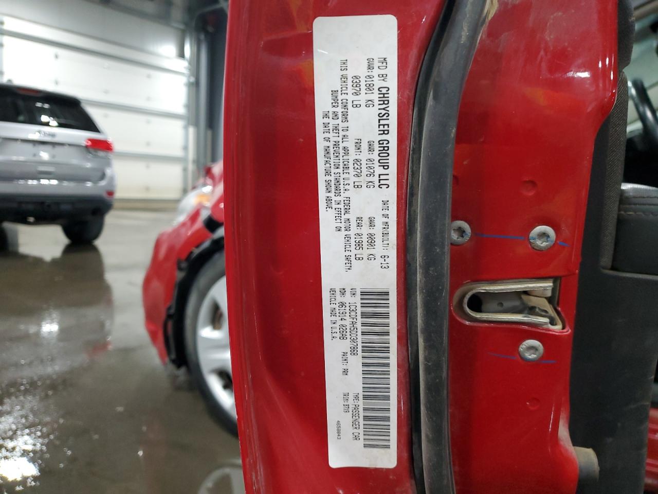 2013 Dodge Dart VIN 1C3CDFAH5DD307868 Copart auction photo, front end damage thumbnail 13