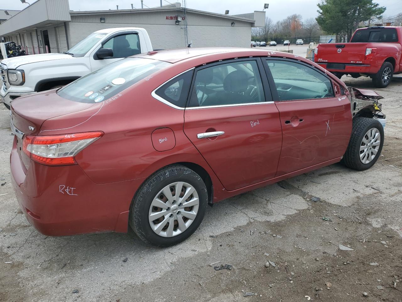 2015 Nissan Sentra VIN 3N1AB7APXFY332189 Copart auction photo, all over damage thumbnail 3
