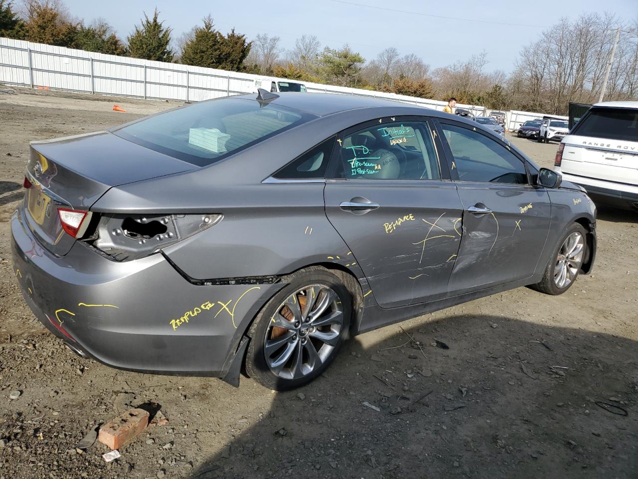 2013 Hyundai Sonata VIN 5NPEC4AC1DH555254 Copart auction photo, all over damage thumbnail 3