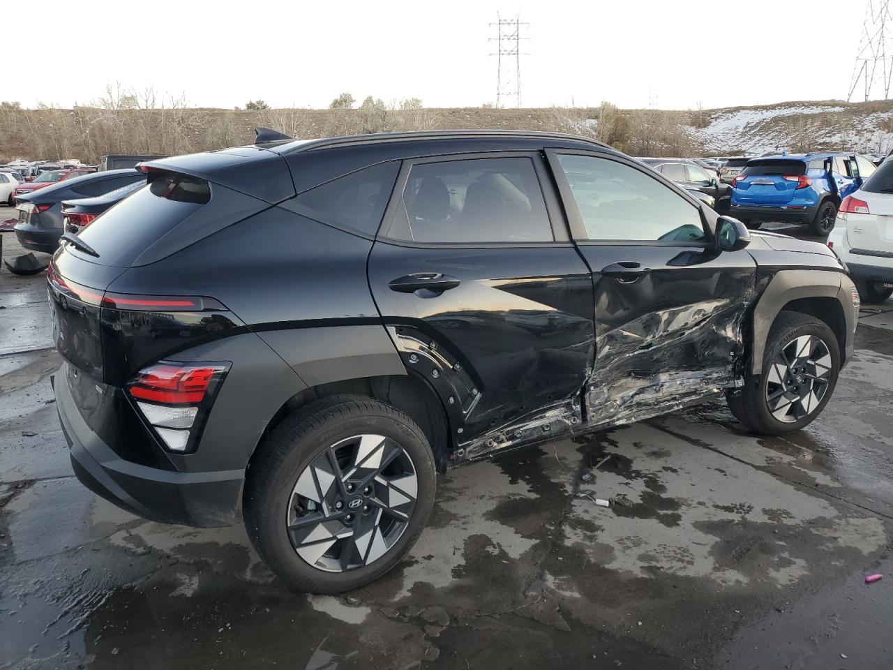 2024 Hyundai Kona VIN KM8HBCAB4RU108928 Copart auction photo, side damage thumbnail 3