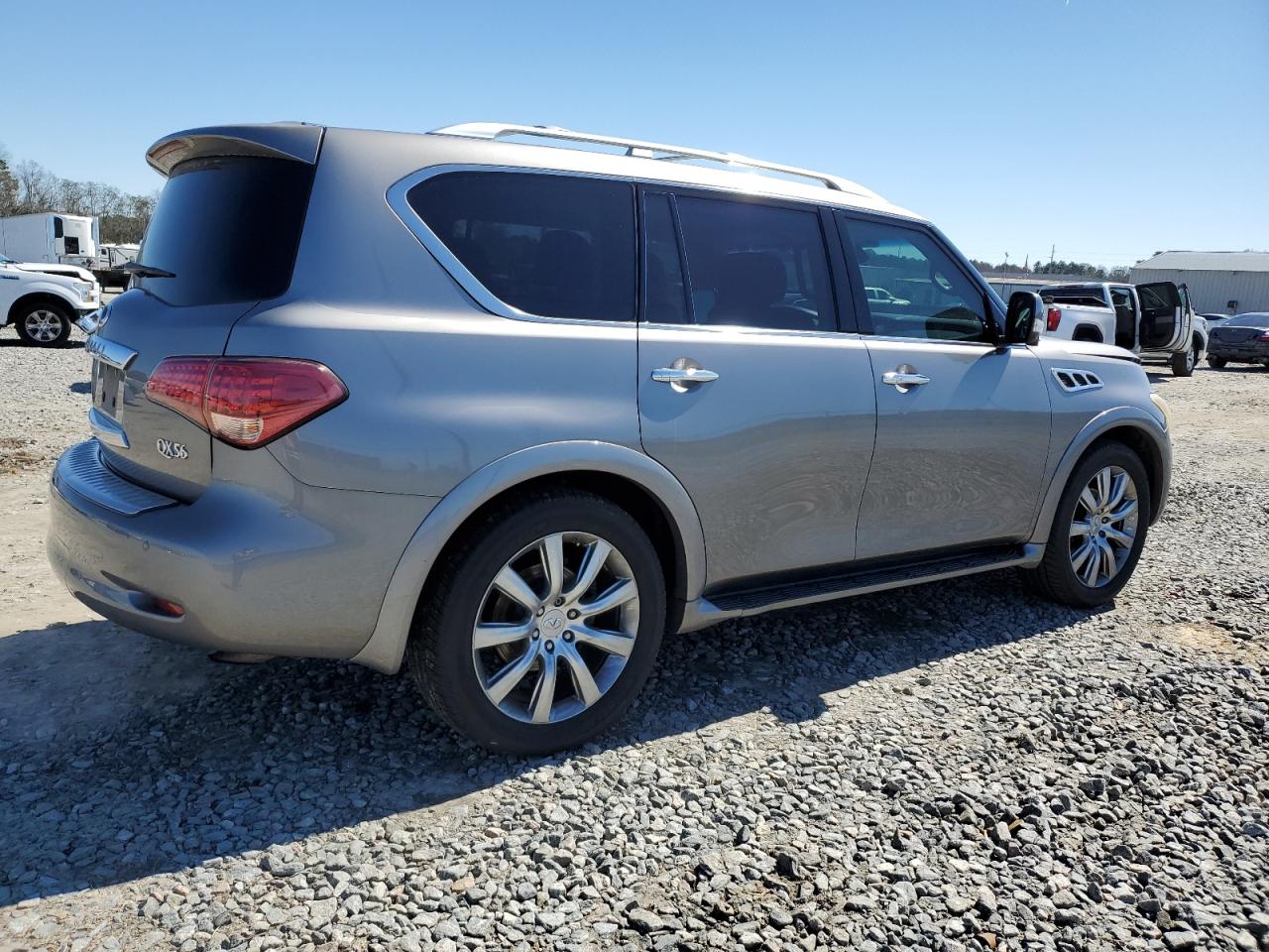 2011 Infiniti QX56 VIN JN8AZ2NF1B9503512 Copart auction photo, front end damage thumbnail 3