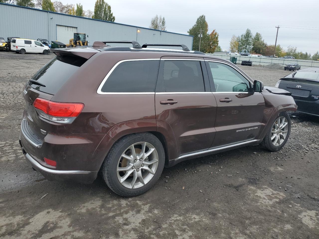 2015 Jeep Grand Cherokee VIN 1C4RJFJG3FC680874 Copart auction photo, front end / side damage thumbnail 3