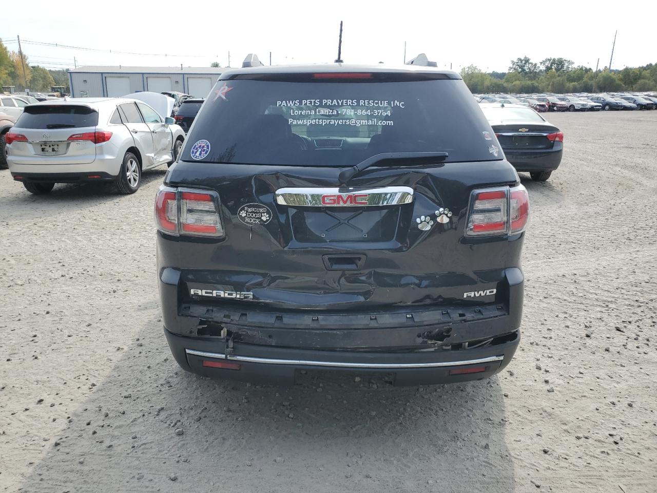 2014 GMC Acadia VIN 1GKKVRKD9EJ366009 Copart auction photo, rear end / minor dent/scratches damage thumbnail 6