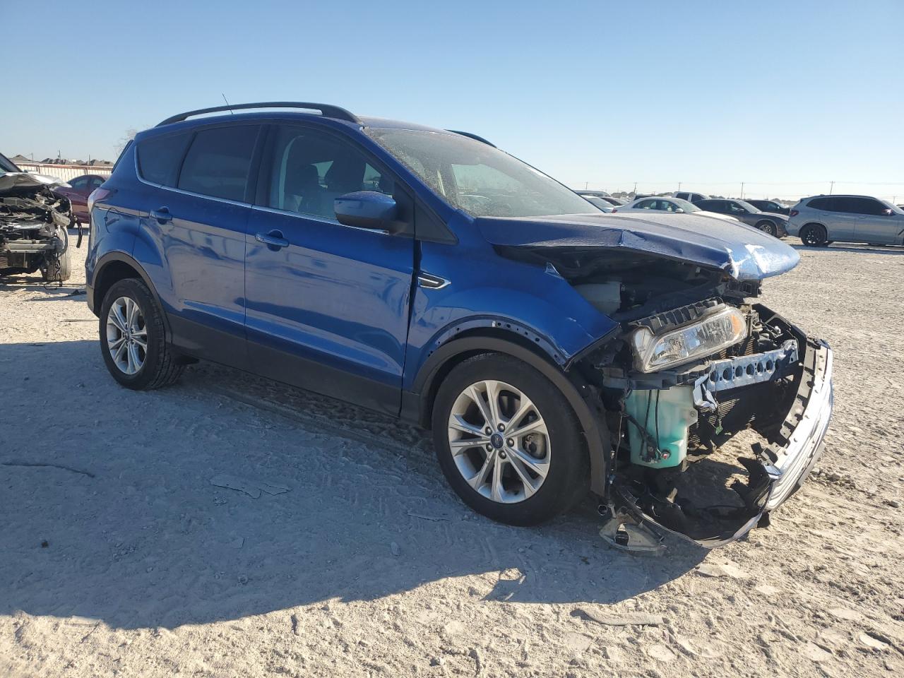 2018 Ford Escape VIN 1FMCU9GDXJUD53785 Copart auction photo, front end / side damage thumbnail 4