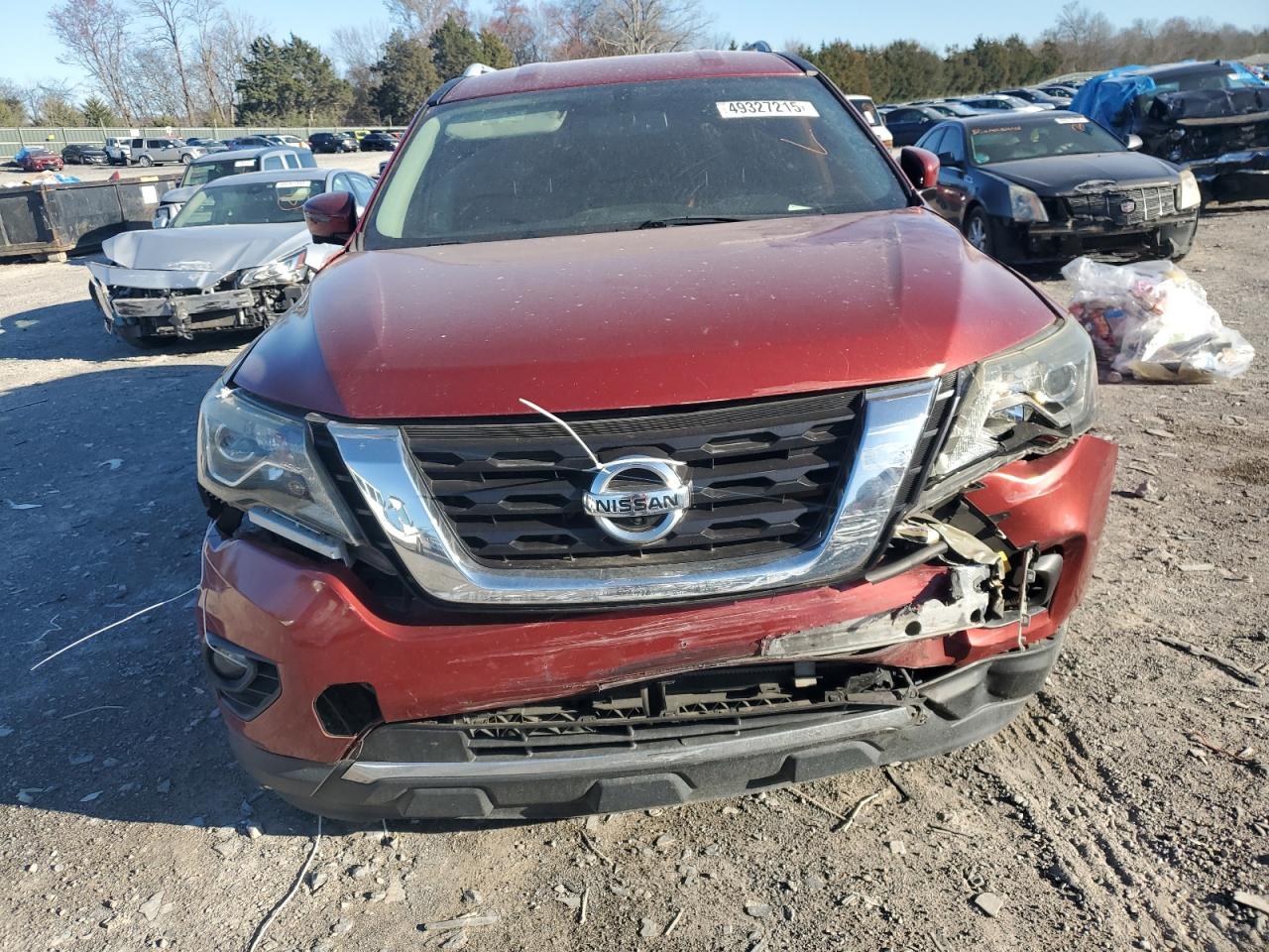 2017 Nissan Pathfinder VIN 5N1DR2MNXHC625648 Copart auction photo, front end damage thumbnail 5