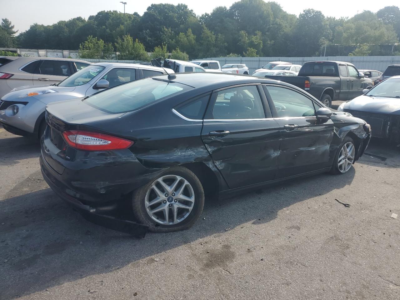 2014 Ford Fusion VIN 3FA6P0H78ER228641 Copart auction photo, side / front end damage thumbnail 3
