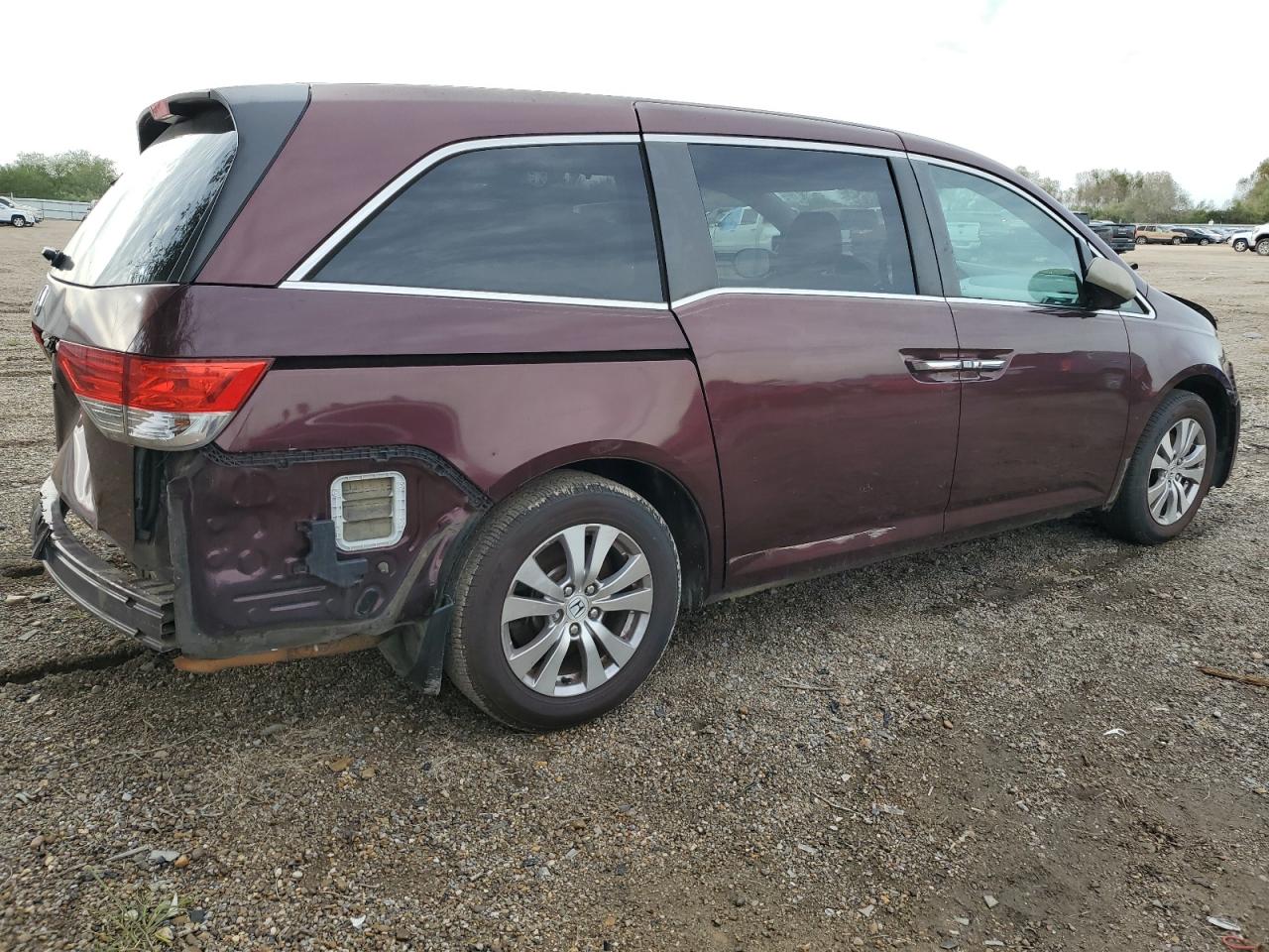 2014 Honda Odyssey VIN 5FNRL5H63EB022748 Copart auction photo, front end / rear end damage thumbnail 3