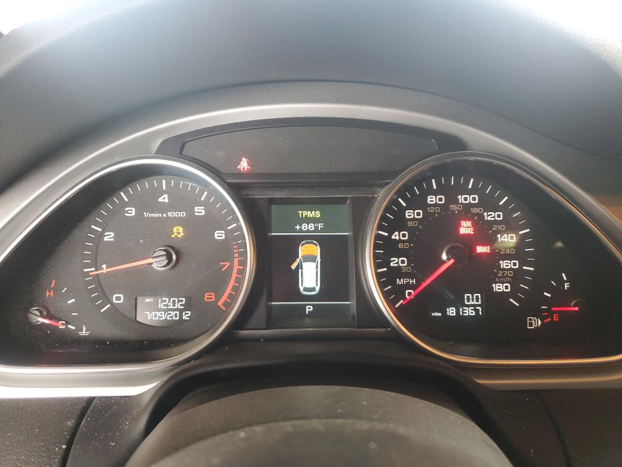 2013 Audi Q7 VIN WA1DGAFE8DD012184 Copart auction photo, front end / minor dent/scratches damage thumbnail 9