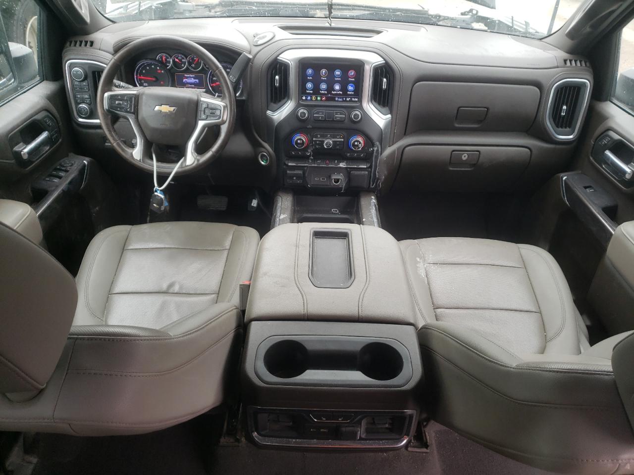 2021 Chevrolet Silverado VIN 1GC4YPE75MF291168 Copart auction photo, front end / top/roof damage thumbnail 8
