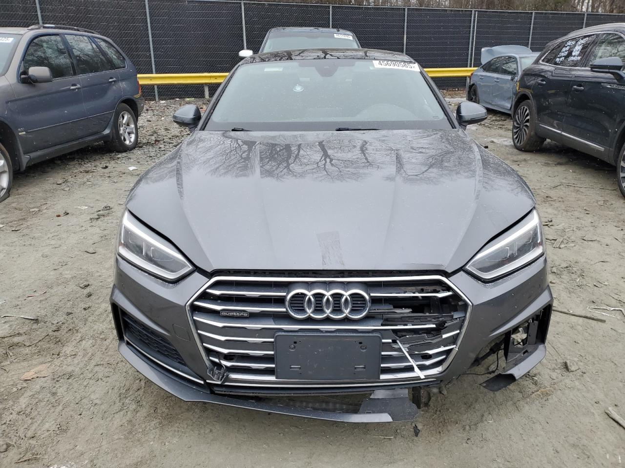 2018 Audi A5 VIN WAUENCF53JA005570 Copart auction photo, front end damage thumbnail 5