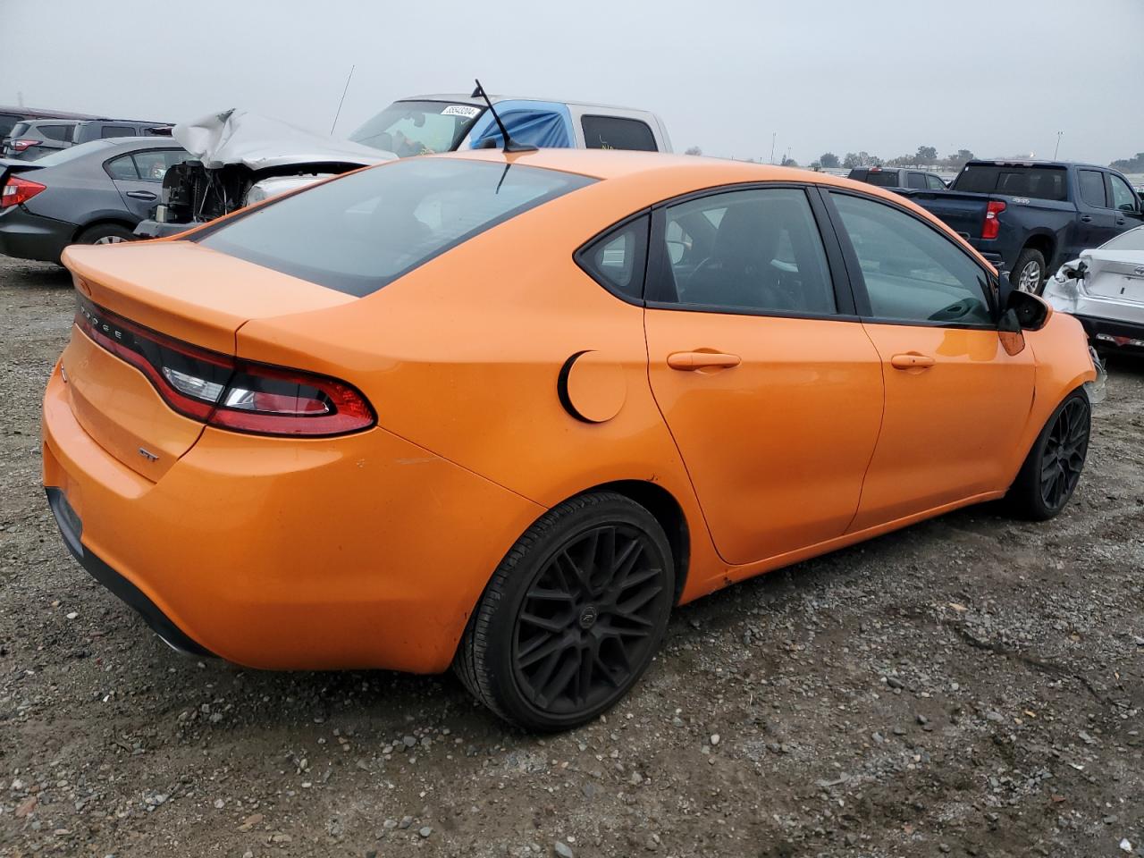2014 Dodge Dart VIN 1C3CDFEB9ED860160 Copart auction photo, front end / side damage thumbnail 3