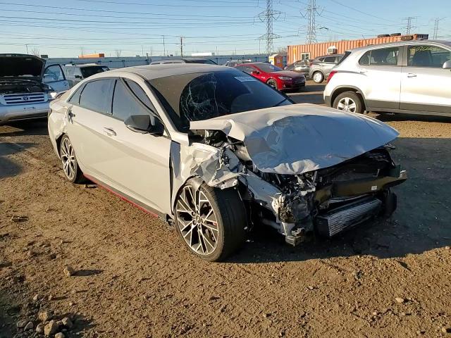2023 Hyundai Elantra VIN KMHLW4AK1PU018878 Copart auction photo, front end / side damage thumbnail 11