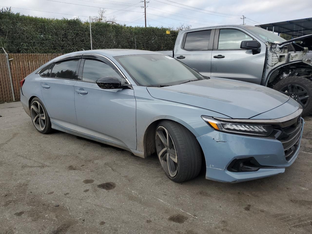 2021 Honda Accord VIN 1HGCV2F34MA032799 Copart auction photo, front end damage thumbnail 4