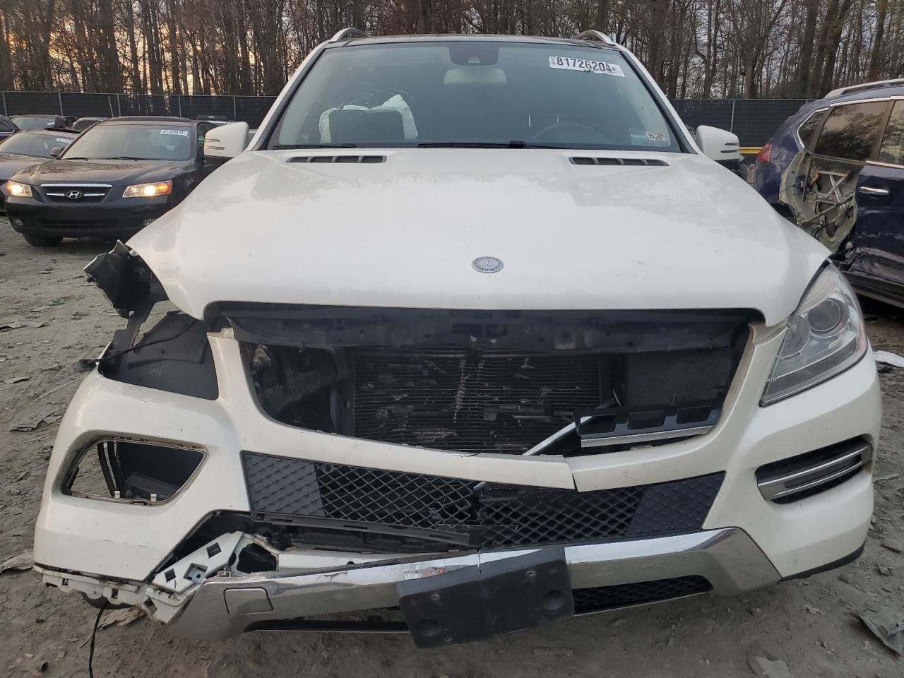 2015 Mercedes-Benz M-klasse VIN 4JGDA5HB1FA445010 Copart auction photo, front end damage thumbnail 5