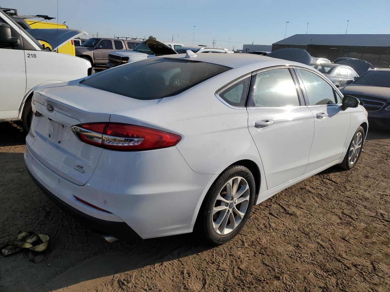 2019 Ford Fusion VIN 3FA6P0HD0KR183678 Copart auction photo, rear end damage thumbnail 3