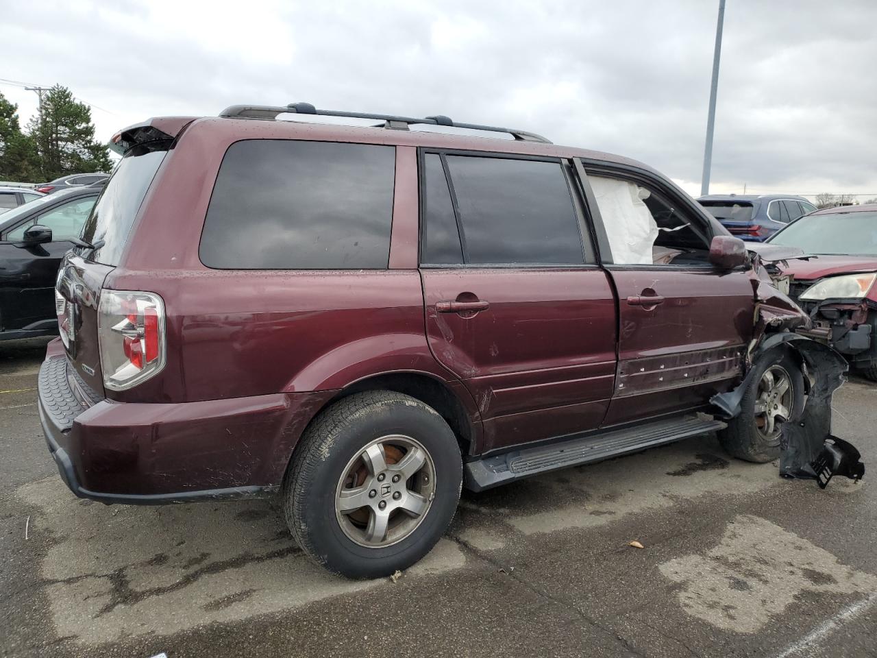 2008 Honda Pilot VIN 5FNYF18768B012949 Copart auction photo, all over damage thumbnail 3