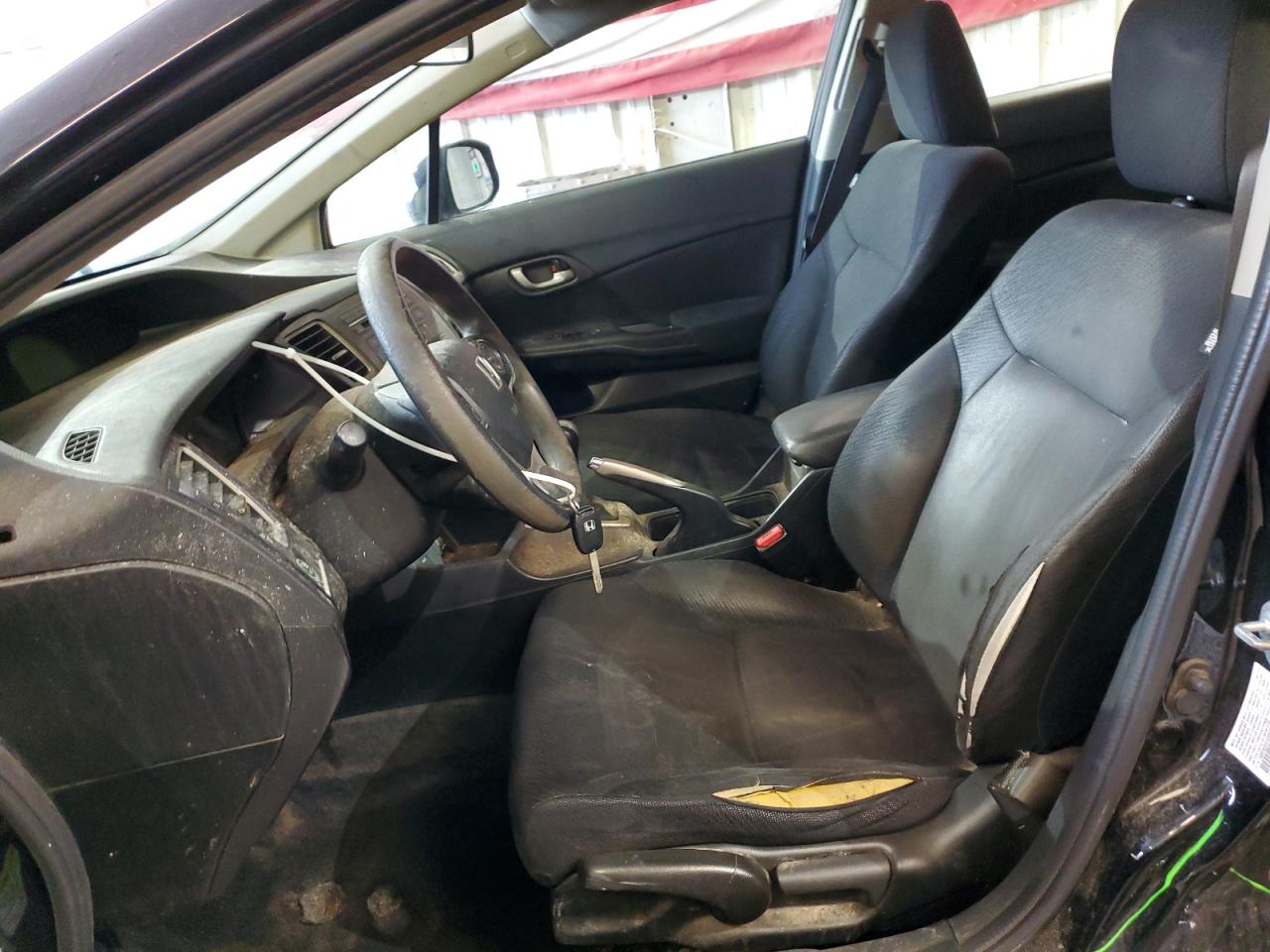 2013 Honda Civic VIN 19XFB2E51DE028732 Copart auction photo, side / front end damage thumbnail 7