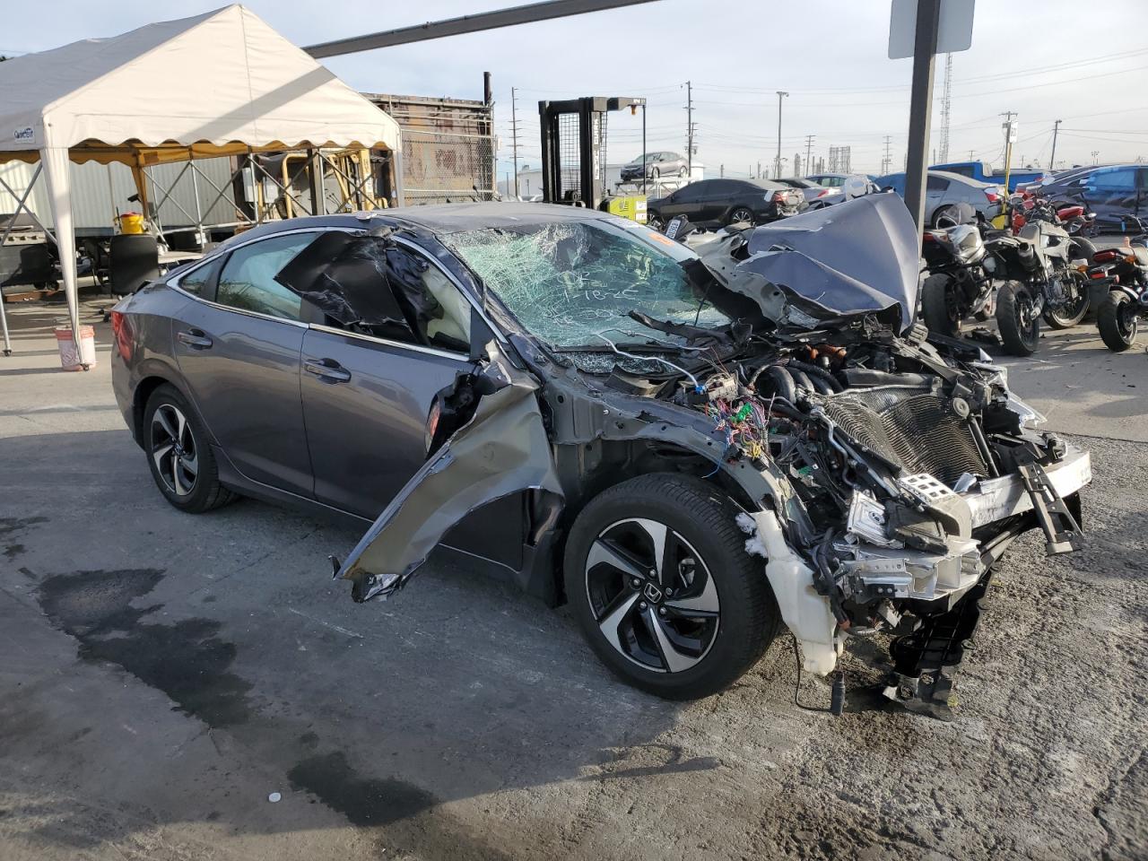 2022 Honda Insight VIN 19XZE4F53NE014329 Copart auction photo, all over damage thumbnail 4