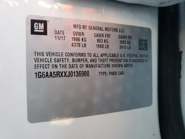 2018 Cadillac ATS VIN 1G6AA5RXXJ0136980 Copart auction photo, minor dent/scratches damage thumbnail 12