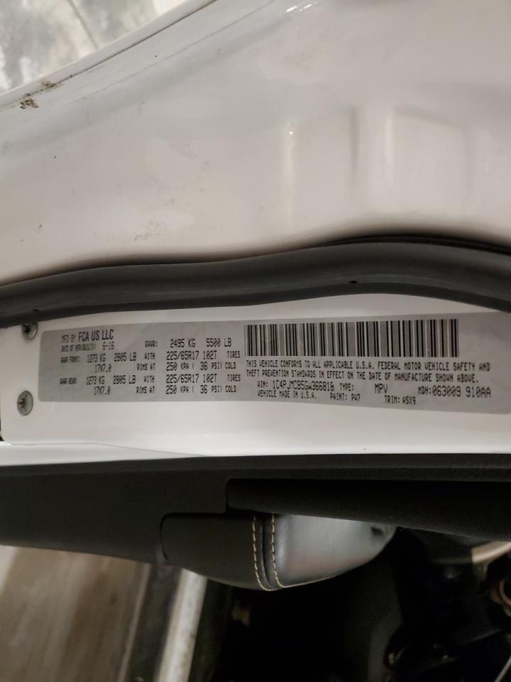 2016 Jeep Grand Cherokee VIN 1C4PJMCB5GW366818 Copart auction photo, rear end damage thumbnail 13